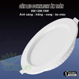 Đèn Led downlight âm trần 9W,12W, 18W, 24W (tròn)