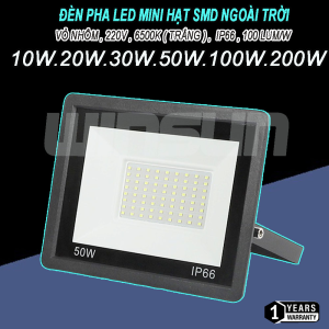Đèn Pha Led Mini Hạt SMD Ngoài Trời 10w 30w 50w 100w 200w IP66