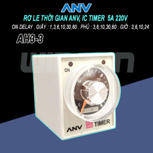 Rơ Le Thời Gian ANV, IC TIMER AH3-3 220VAC
