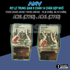 Rơ le trung gian 8 Chân 14 Chân dẹp nhỏ