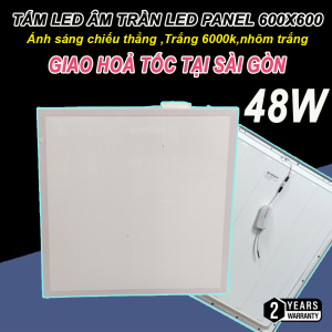 Tấm đèn âm trần panel 600x600 48W. Ánh sáng trắng. BH: 2 năm ( 1 đổi 1 )