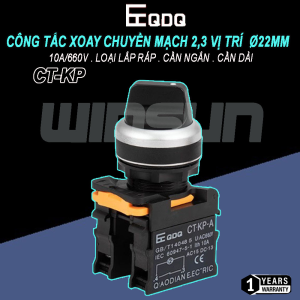 Công tắc xoay chuyển mạch 2,3 vị trí QDQ CT-KP Ø22 