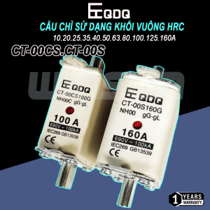 Cầu chì sứ dạng khối vuông HRC 10A~100A