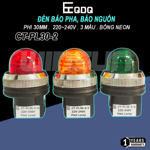 Đèn báo pha, báo nguồn phi 30mm 220V