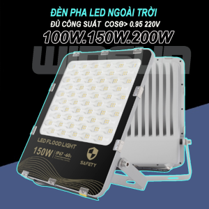 Đèn pha siêu sáng ngoài trời 150W.200W siêu sáng chống nước IP67 đủ công suất. BH: 2 năm ( 1 đổi 1 )