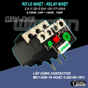 Rơ Le Nhiệt (Relay nhiệt) Winsun MR1-D13
