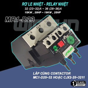Rơ Le Nhiệt (Relay nhiệt) Winsun MR1-D23