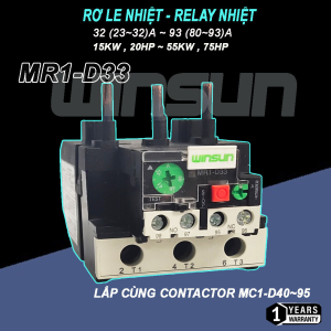 Rơ Le Nhiệt (Relay nhiệt) Winsun MR1-D33