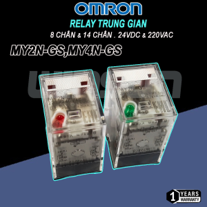 Relay Trung Gian OMRON MY2N-GS 8 chân MY4N-GS 14 chân 24VDC 220VAC Chính hãng