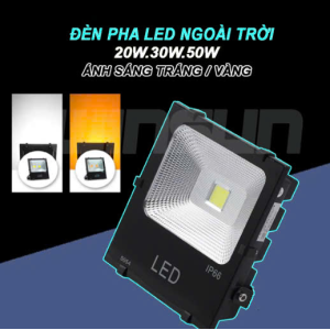 Đèn pha led COB 20W.30W.50W chiếu sáng ngoài trời 5054 Đủ Công Suất. BH: 2 năm ( 1 đổi 1 )