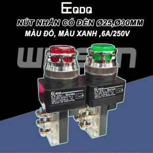 Nút nhấn có đèn QDQ CT-B Ø25 Ø30mm