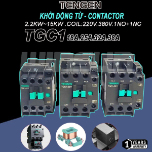 Khởi Động Từ - Contactor TENGEN 18/25/32/38 A (TENGEN TGC1)