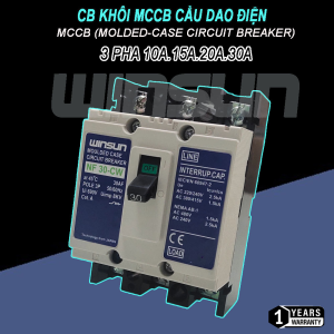 CB KHỐI MCCB Cầu dao điện Aptomat 3 pha 10A.15A.20A.30A