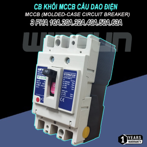 Cầu dao điện Aptomat 3 pha 16-63A CB KHỐI MCCB 