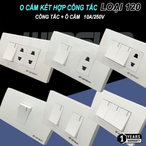 Ổ cắm kết hợp công tắc âm tường thiết bị ổ cắm công tắc