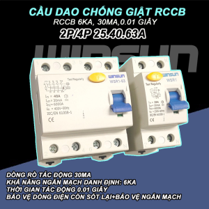 Cầu Dao Chống Giật RCBO đa năng - siêu nhạy 6kA 30mA 0,01giây