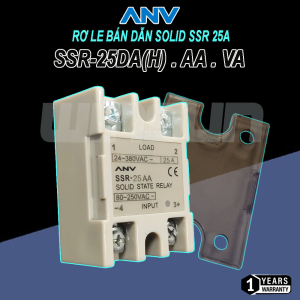 Rơ le Bán Dẫn ANV Solid SSR 25 DA(H), AA, VA (Hàng Đài Loan)