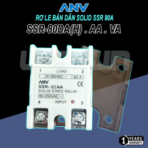 Rơ le Bán Dẫn ANV Solid SSR 80-AA (Hàng Đài Loan)