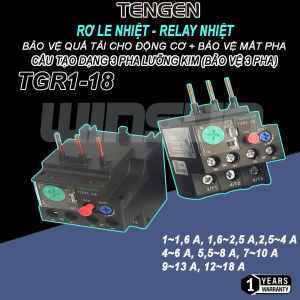 Rơ Le Nhiệt (Relay nhiệt) Tengen TGR1-18
