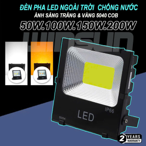 Đèn Pha LED ngoài trời, Đèn Pha COB 5054 50W/100W/200W 220V, Chống nước IP66, Ánh sáng trắng. BH: 2 năm ( 1 đổi 1 )