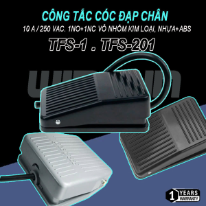 Công Tắc Bàn Đạp TFS-1,TFS-201 công tắc cóc đạp chân