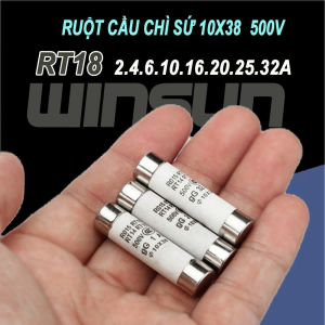 Ruột cầu chì sứ 10x38 RT18 2A 4A 6A 10A 16A 20A 25A 32A 500V
