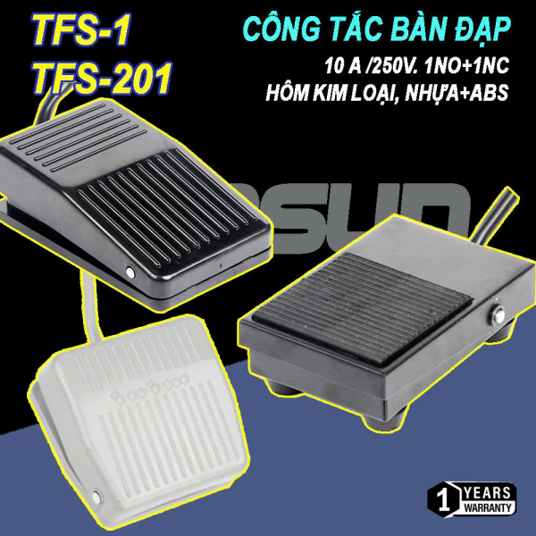 Công Tắc Bàn Đạp TFS-1,TFS-201 công tắc cóc đạp chân