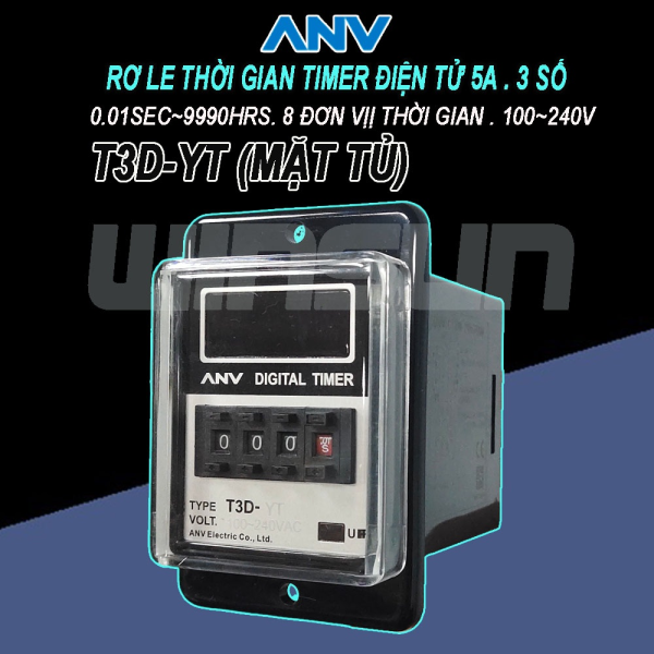 Rơ Le Thời Gian Timer Điện tử ( 3 số ) 0.01sec~9990hrs