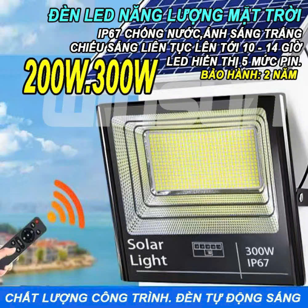 Đèn Led Năng Lượng Mặt Trời Chống Nước IP67 